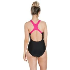 Speedo Women's Gala Logo Medalist - Black/electric Pink -Zwemuitrusting 254155 03 d 500446