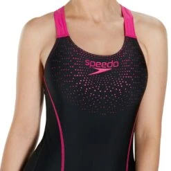 Speedo Women's Gala Logo Medalist - Black/electric Pink -Zwemuitrusting 254155 04 d 500447