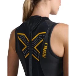 2XU Propel P:1 Wetsuit Dames Zonder Mouwen - Black/ambition -Zwemuitrusting 2xu propel p 1 womens sleeveless wetsuit black ambition 6 1530887