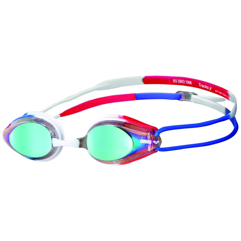 Arena Tracks Mirror Zwembril Kinderen - Goud - Blauw/Rood 3 Arena Tracks Mirror Zwembril Kinderen - Goud - Blauw/Rood