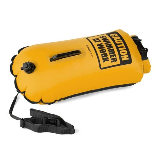 Buddyswim Boya Drybag 28lt + Swim Cap - Yellow/caution Swimmer At Work 4 Buddyswim Boya Drybag 28lt + Swim Cap - Yellow/caution Swimmer At Work - Afbeelding 2