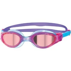 Zoggs Phantom Elite Mirror Junior Swimming Goggles - Pink/Purple/Mirror