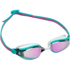 AQUASPHERE Fastlane Zwembril - Roze Titaan Gespiegeld - Roze/Turquoise -Zwemuitrusting aquasphere fastlane swim goggles pink titanium mirrored pink turquoise 3 1496853