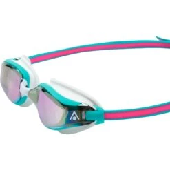 AQUASPHERE Fastlane Zwembril - Roze Titaan Gespiegeld - Roze/Turquoise -Zwemuitrusting aquasphere fastlane swim goggles pink titanium mirrored pink turquoise 5 1496857
