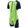 AQUASPHERE Stingray HP2 Kinderen Wetsuit Met Korte Mouwen - Bright Green/Navy Blue -Zwemuitrusting aquasphere stingray hp2 short sleeve neoprene suit kids bright green navy blue 1 1182432