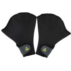 AQUASPHERE Swim Gloves Zwemhandschoenen - Black/Bright Yellow -Zwemuitrusting aquasphere swim gloves black bright yellow 21 1437576
