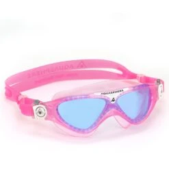 AQUASPHERE Vista Junior Kinderen Zwembril - Blauw Getint - Roze/Wit -Zwemuitrusting aquasphere vista junior kids swim goggles blue tinted pink white 3 1439239