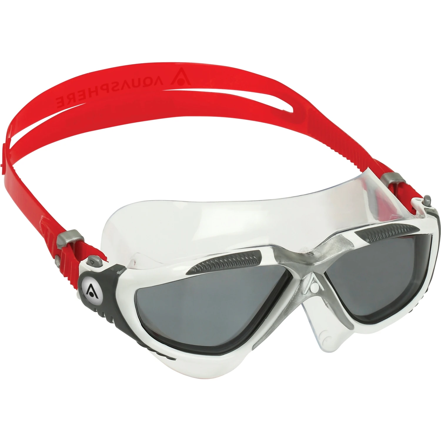 AQUASPHERE Vista Swim Goggles - Smoke Getint - Wit/Rood 6 AQUASPHERE Vista Swim Goggles - Smoke Getint - Wit/Rood - Afbeelding 4