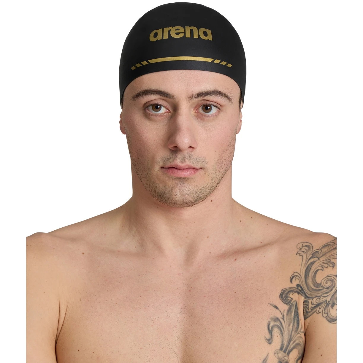 Arena 3D Soft Badmuts - Zwart/Goud 4 Arena 3D Soft Badmuts - Zwart/Goud - Afbeelding 2