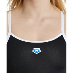 Arena Icons Super Free Back Badpak Dames - Zwart-Wit -Zwemuitrusting arena icons super free back solid women swimsuit black white 8 1252547