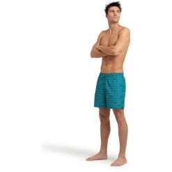 Arena Allover Beach Zwemshort Heren - Green Lake Logo -Zwemuitrusting arena mens allover beach boxer green lake logo 3 1387446