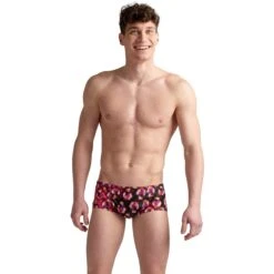 Arena Crazy Allover Low Waist Zwemshort Heren - Zwart-Multi -Zwemuitrusting arena mens crazy arena swim low waist short model allover black multi 1 1261488