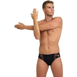 Arena Performance Graphic Zwemslip Heren - Zwart/Nespola -Zwemuitrusting arena performance mens graphic swim briefs black nespola 5 1364140