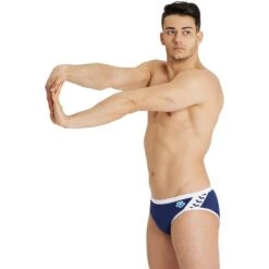 Arena Icons Solid Zwemslip Heren - Navy-White -Zwemuitrusting arena solid icons swim briefs navy white 5 1250961