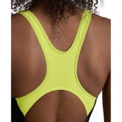 Arena Feel My Crystal Control Pro Back Badpak Dames - Zwart/Soft Green -Zwemuitrusting arena womens my crystal swimsuit control pro back black soft green 9 1513098