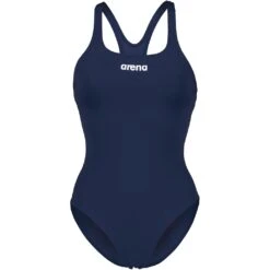 Arena Performance Solid Swim Pro Team Badpak Dames - Navy/Wit -Zwemuitrusting arena womens team swimsuit swim pro solid navy white 1 1513118
