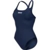 Arena Performance Solid Swim Pro Team Badpak Dames - Navy/Wit 1 Arena Performance Solid Swim Pro Team Badpak Dames - Navy/Wit -Zwemuitrusting arena womens team swimsuit swim pro solid navy white 3 1513120