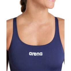 Arena Performance Solid Swim Pro Team Badpak Dames - Navy/Wit -Zwemuitrusting arena womens team swimsuit swim pro solid navy white 8 1513125