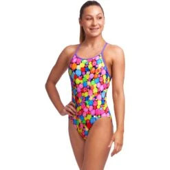 Funkita Diamond Back Badpak Meisjes - Bubble Tea -Zwemuitrusting funkita girls diamond back one piece swimsuit bubble tea 2 1432491