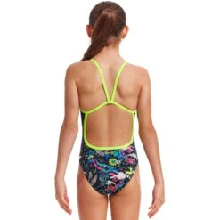 Funkita Single Strap Eco Badpak Meisjes - Hippy Dippy -Zwemuitrusting funkita girls single strap eco one piece swimsuit hippy dippy 3 1559154