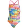 Funkita Strapped In Eco Badpak Meisjes - Poka Palm -Zwemuitrusting funkita girls strapped in eco one piece swimsuit poka palm 1 1559275