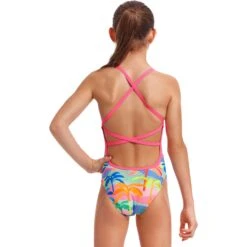 Funkita Strapped In Eco Badpak Meisjes - Poka Palm -Zwemuitrusting funkita girls strapped in eco one piece swimsuit poka palm 5 1559279