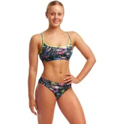 Funkita Sports Eco Bikini Top Dames - Hippy Dippy -Zwemuitrusting funkita ladies sports eco bikini top hippy dippy 3 1559359