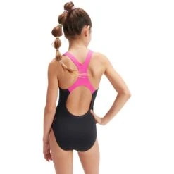 Speedo Digital Placement Medalist Badpak Kinder - Black/Orchid Shine/Lemon Drizzle/Marine Blue/Hypersonic Blue -Zwemuitrusting speedo girls digital placement medalist bathing suit black orchid shine lemon drizzle marine blue hypersonic blue 6 1515771
