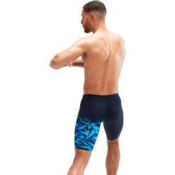 Speedo Hyper Boom V-Cut Zwemjammer - True Navy/Blue Flame/Pool -Zwemuitrusting speedo hyper boom v cut jammer true navy blue flame pool 12 1516720