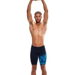 Speedo Hyper Boom V-Cut Zwemjammer - True Navy/Blue Flame/Pool -Zwemuitrusting speedo hyper boom v cut jammer true navy blue flame pool 7 1516718