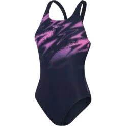 Speedo HyperBoom Placement Muscleback Badpak - True Navy/Orchid Shine