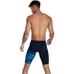 Speedo Hyper Boom V-Cut Zwemjammer - True Navy/Blue Flame/Pool -Zwemuitrusting speedo hyperboom v cut jammer true navy blue flame pool 9 1302497