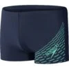 Speedo Medley Logo Zwembroek - True Navy/Green Glow -Zwemuitrusting speedo medley logo aquashort true navy green glow 9 1516751