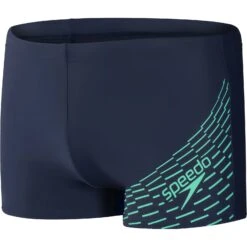 Speedo Medley Logo Zwembroek - True Navy/Green Glow