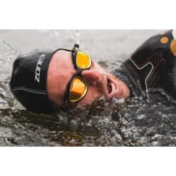 Zone3 Aspire Thermo Wetsuit - Zwart/oranje -Zwemuitrusting zone3 mens aspire thermal wetsuit black orange 17 1305909