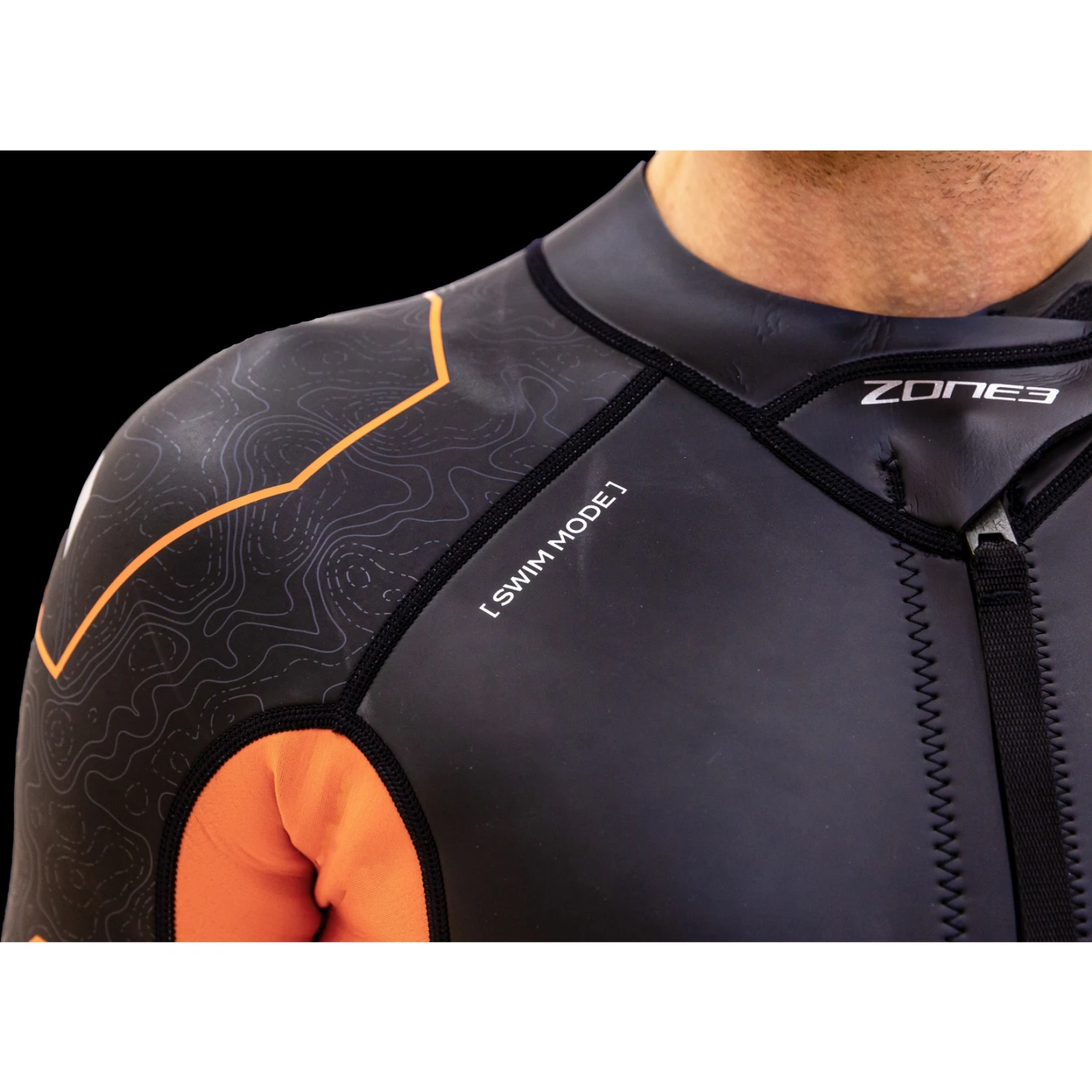 Zone3 Men's Versa Wetsuit - Black/orange/gunmetal 7 Zone3 Men's Versa Wetsuit - Black/orange/gunmetal - Afbeelding 5