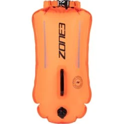 Zone3 Recycled Swim Veiligheidsboei / Dry Bag 28L - Hi-vis Orange