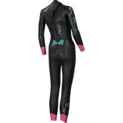 Zone3 Agile Dames Wetsuit - Zwart/Roze/Turquoise -Zwemuitrusting zone3 womens agile wetsuit black pink turquoise 2 978909