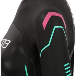 Zone3 Agile Dames Wetsuit - Zwart/Roze/Turquoise -Zwemuitrusting zone3 womens agile wetsuit black pink turquoise 5 978912