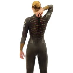 Zone3 Women's Aspire Thermal Wetsuit - Black/grey/gold/red -Zwemuitrusting zone3 womens aspire thermal wetsuit black grey gold red 4 978938
